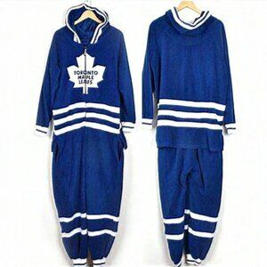 Hockey Sockey Toronto Maple Leafs NHL Onesie Pyjamas Unisex Medium‎
